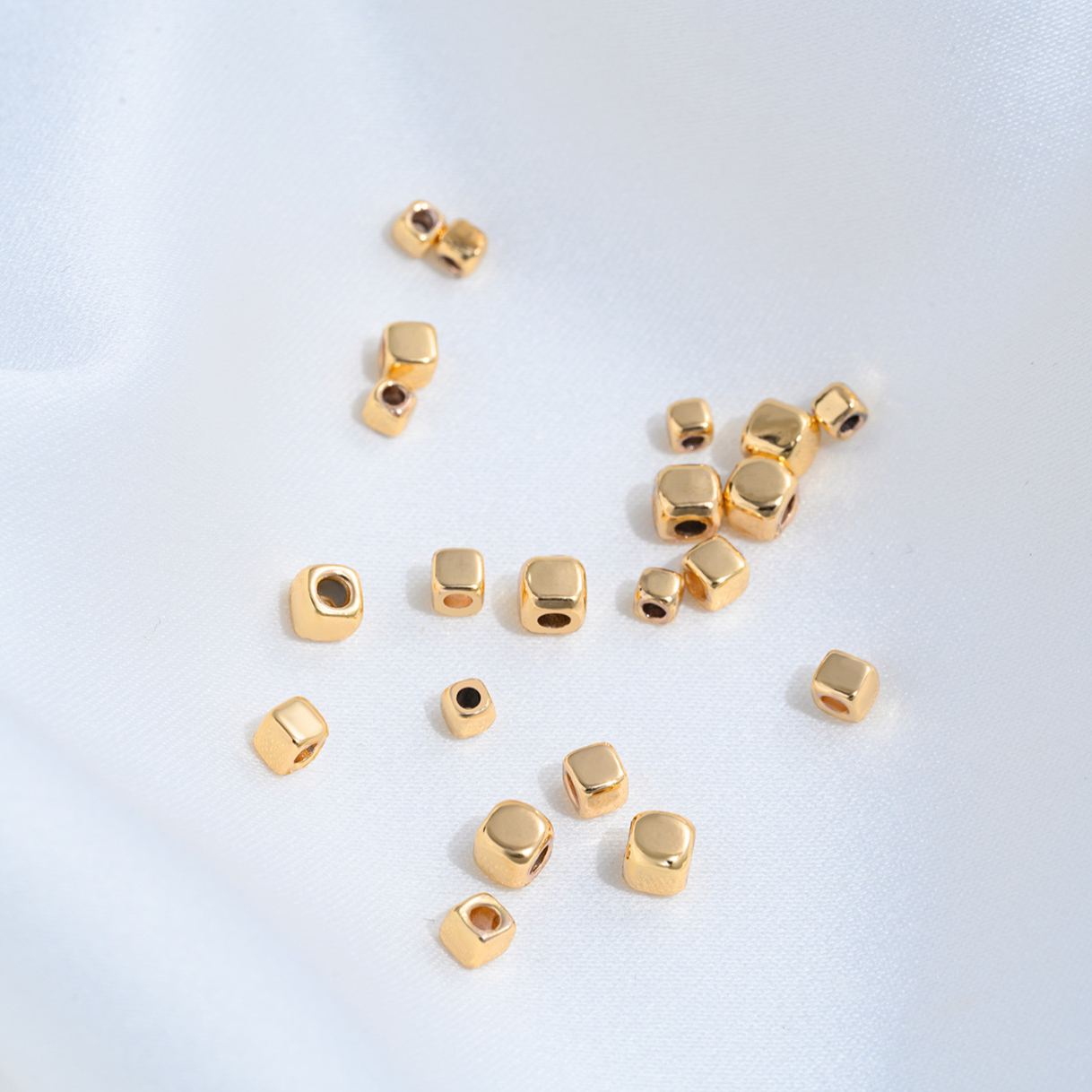 Titanium Steel Cube Beads Spacer Beads for Jewelry Making Multiple Size