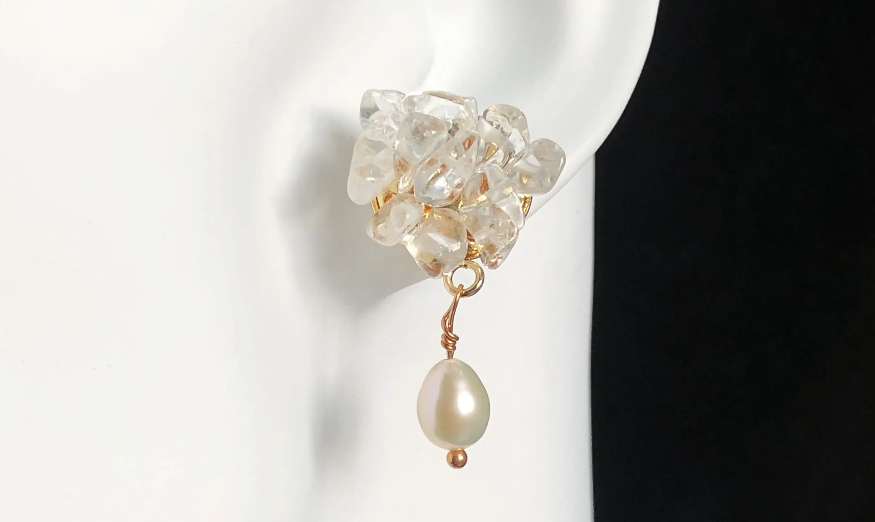 clear quartz earrings