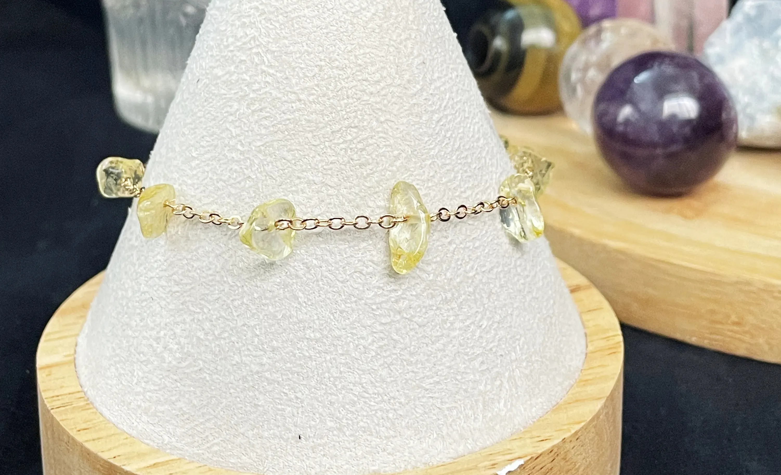 citrine minimalist bracelet