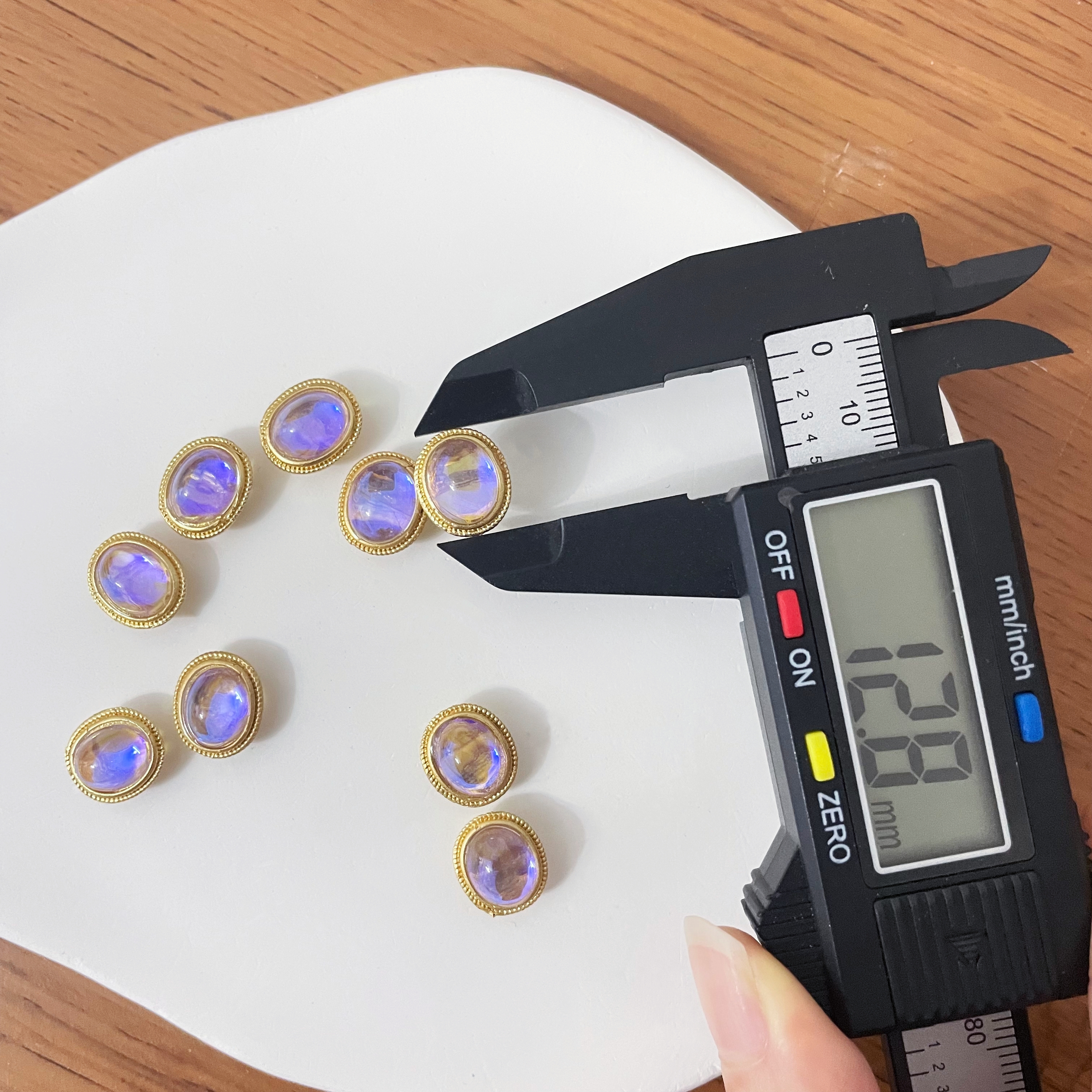 Oval Zircon Ancient Method Inlaid Jewelry Accessories