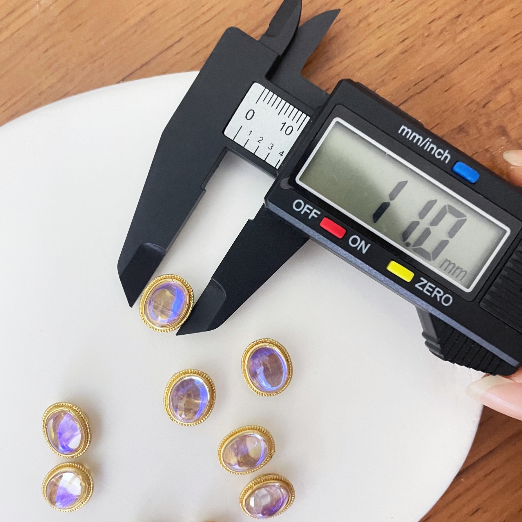 Oval Zircon Ancient Method Inlaid Jewelry Accessories