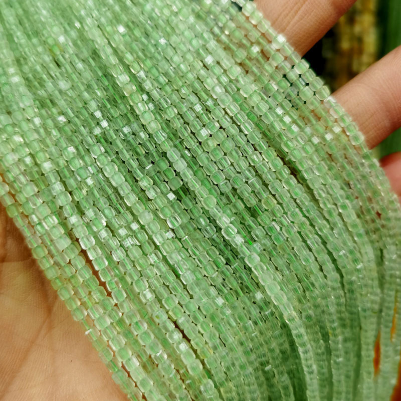 Natural Gemstone 2.5*2.5mm Square Faced Beads Strand