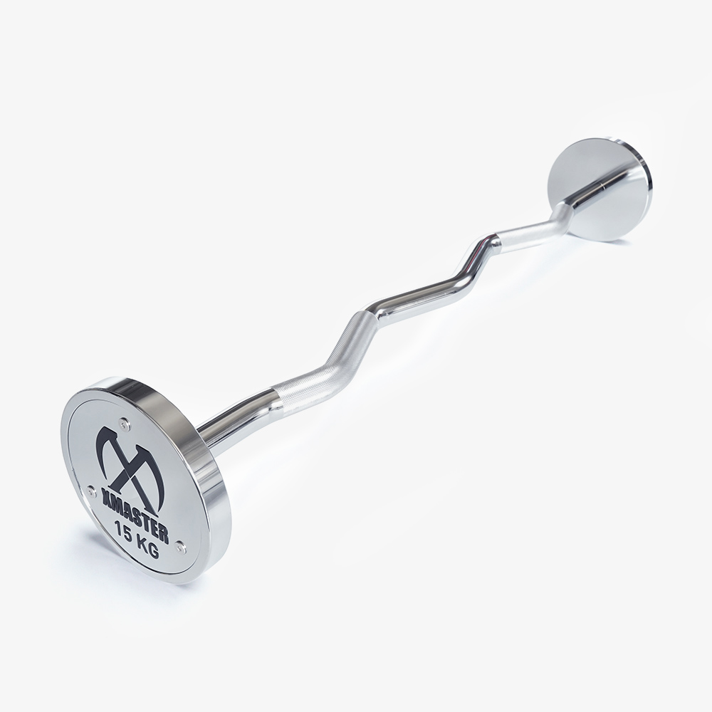 XMASTER Chromed Steel Fixed EZ Barbells