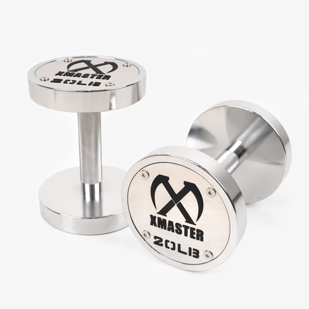 XMASTER Chrome Fixed Steel Dumbbells (set)