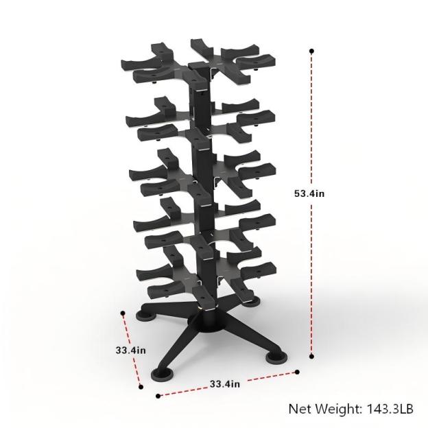 360° Rotating Dumbbell Tower