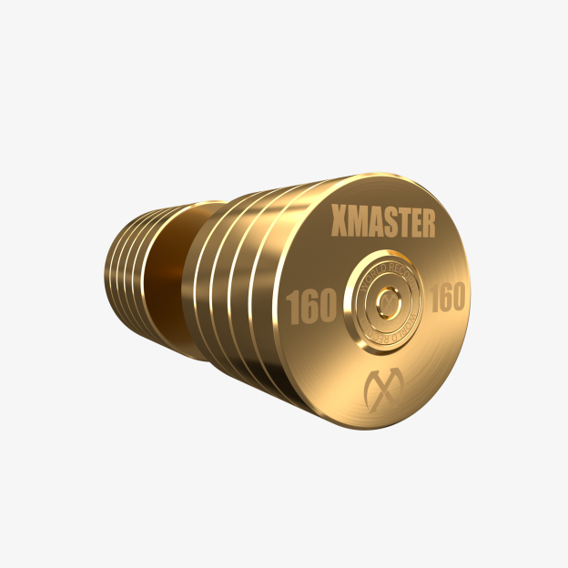 Gold-Colored Chrome Fixed Steel Dumbbells (set)