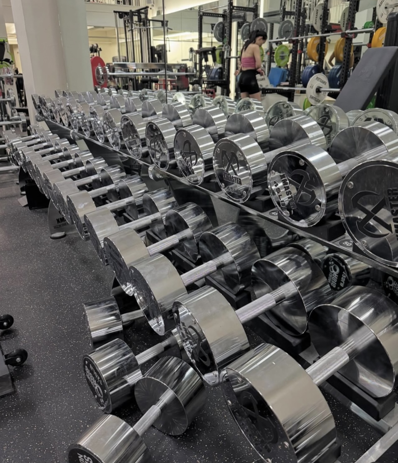 Chrome Fixed Steel Dumbbells (set)