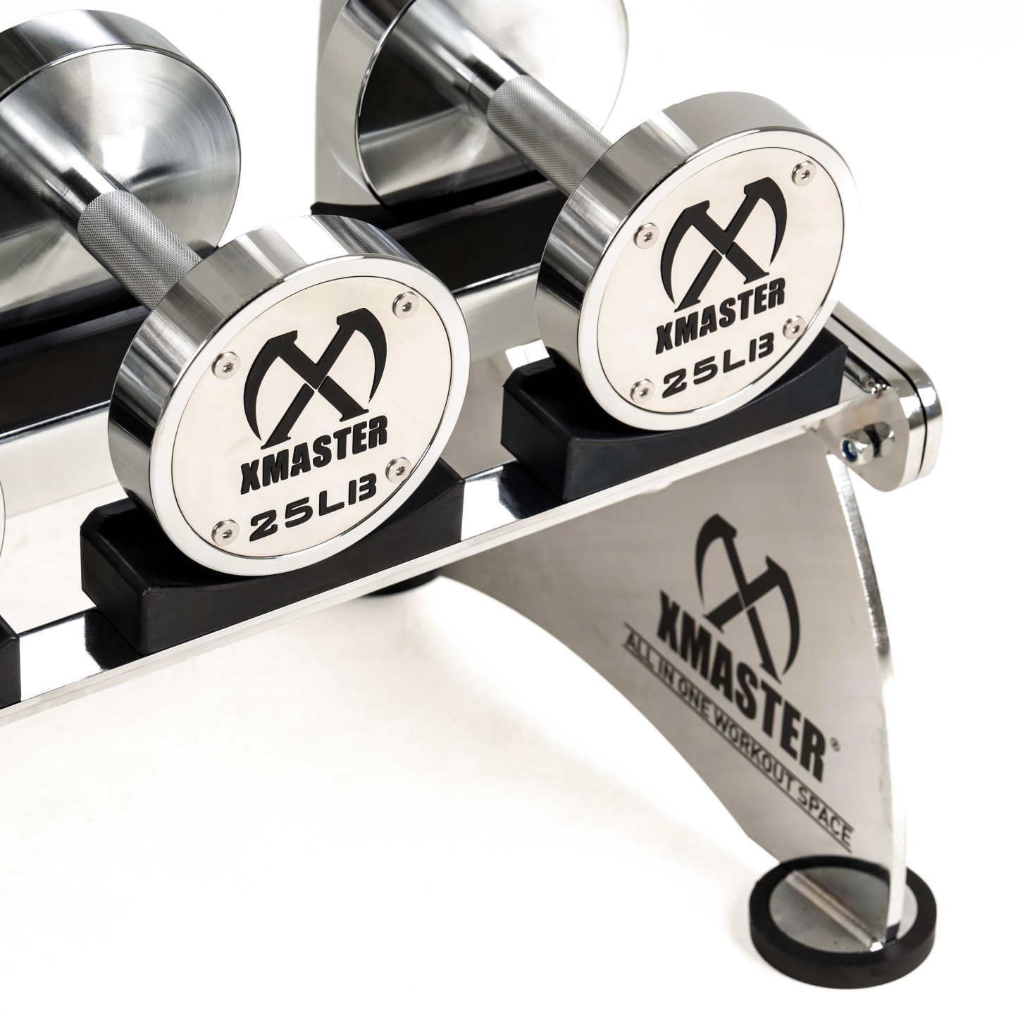 Chrome Fixed Steel Dumbbells 25LB/ Pair