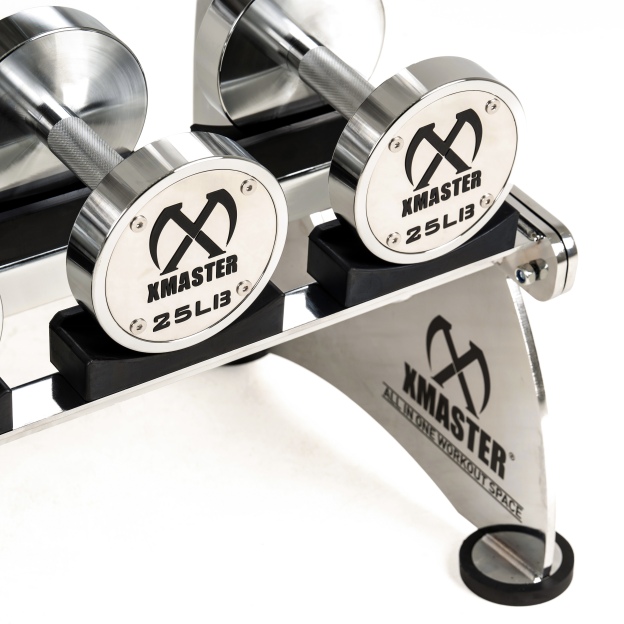 Chrome Fixed Steel Dumbbells 25LB/ Pair