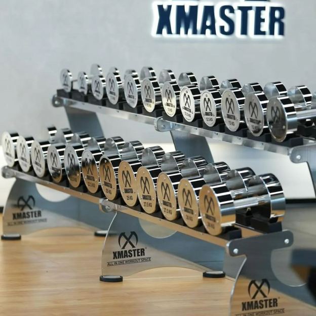 XMASTER Chrome Fixed Steel Dumbbells (set)