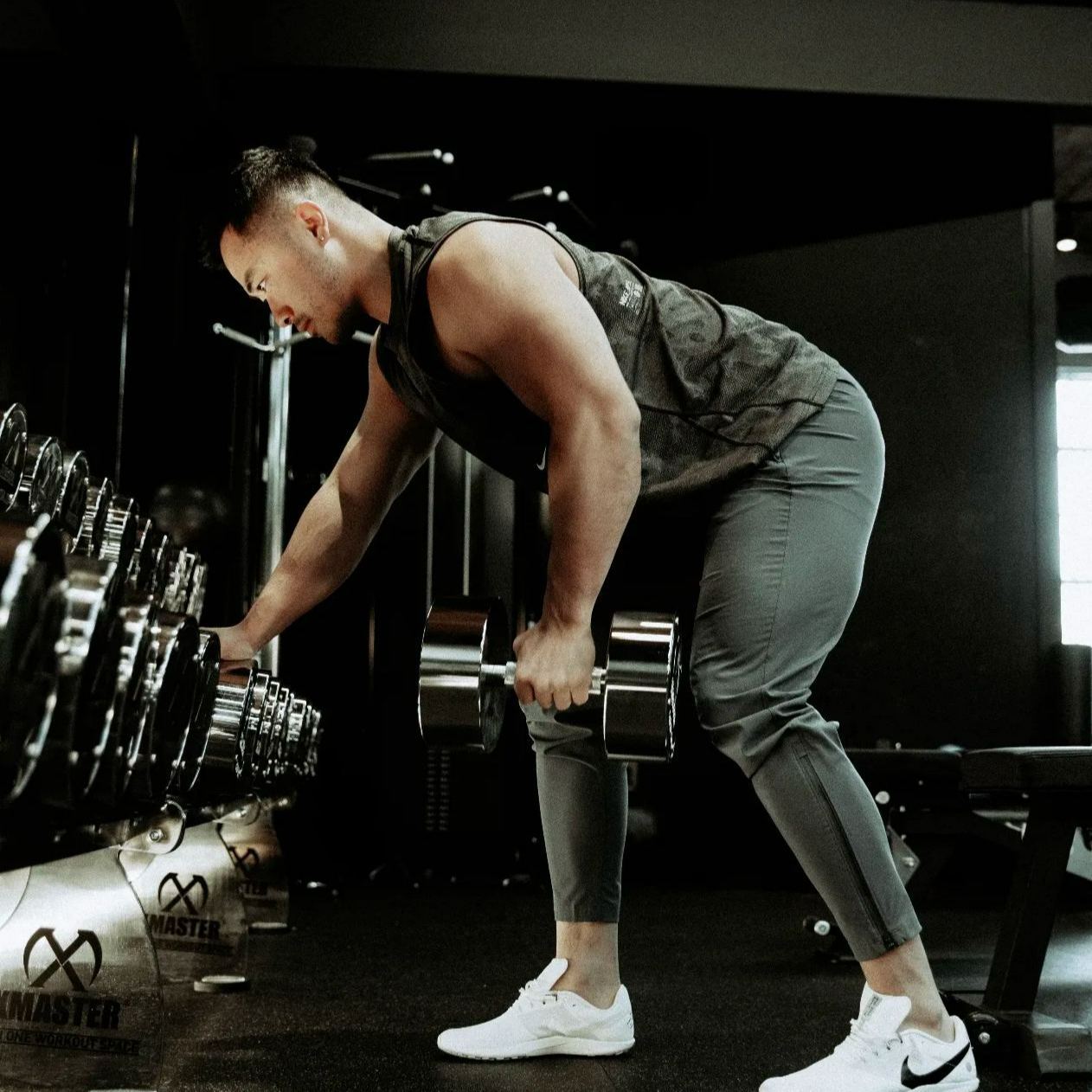 Chrome Fixed Steel Dumbbells (set)