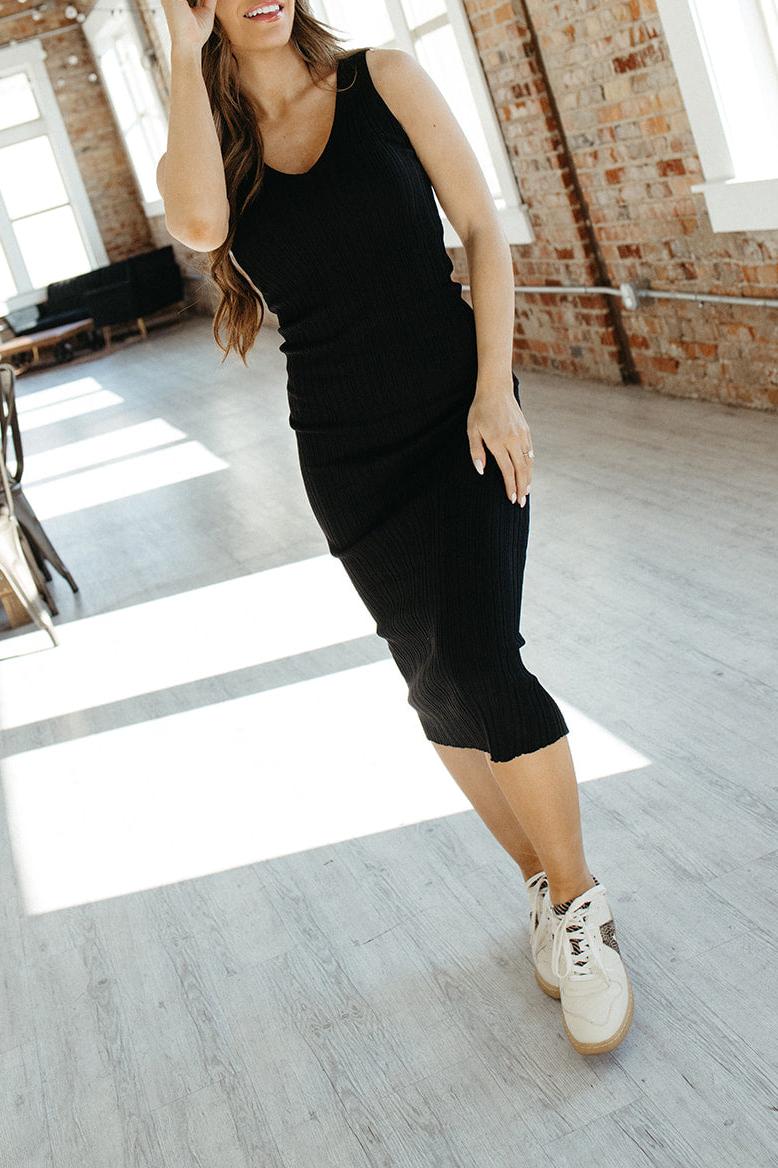 V Neck Halter Back Dress