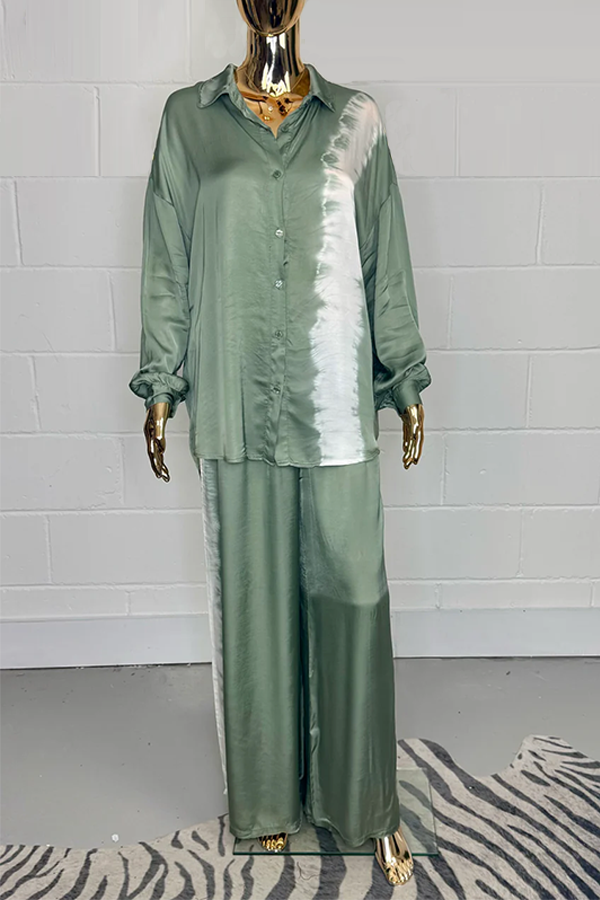 Button Up Tie Dye Shirt & Trouser Co-Ord