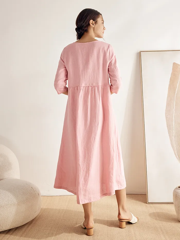 Pastel on sale linen dress