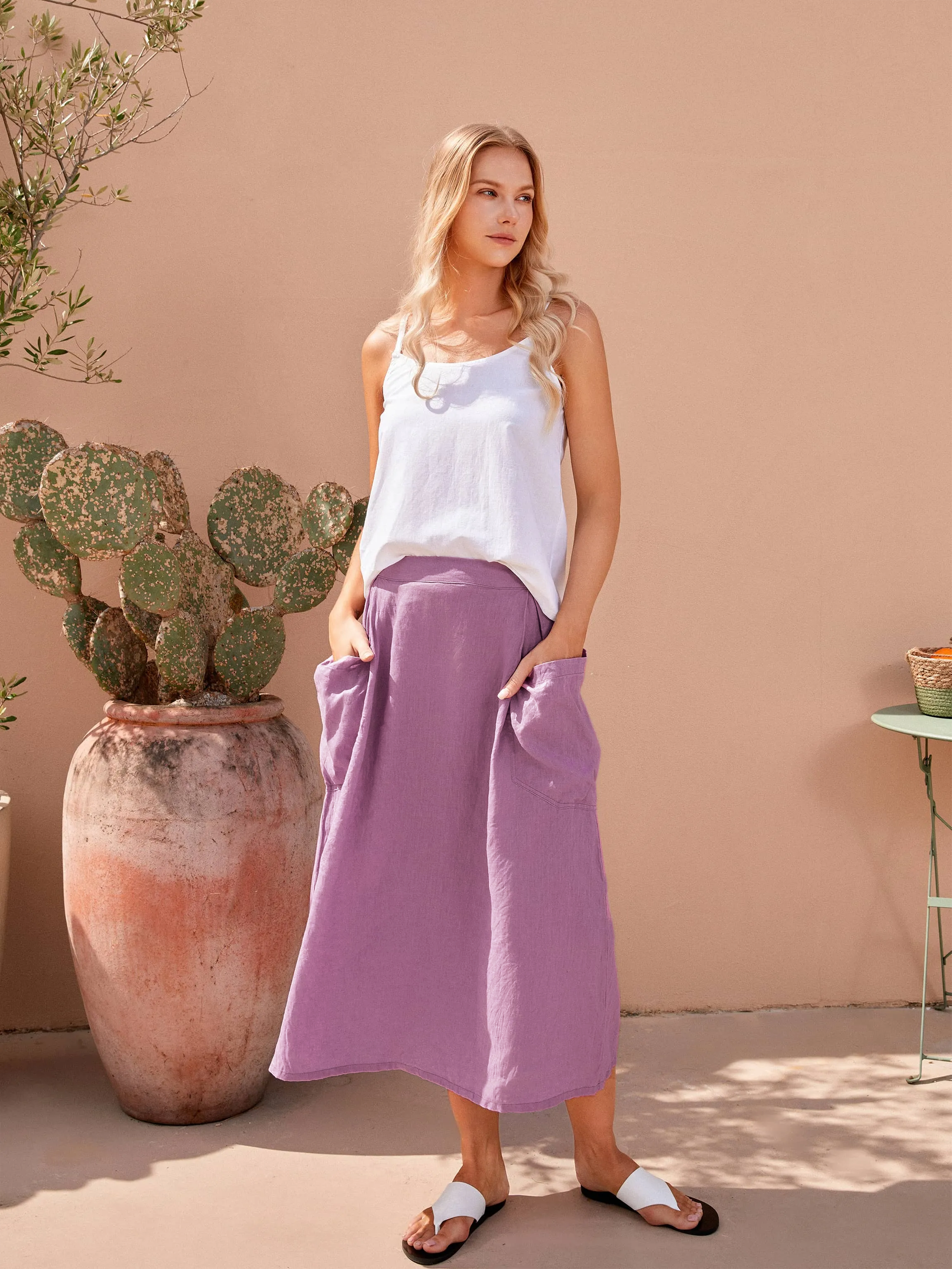 100 2024 linen skirt