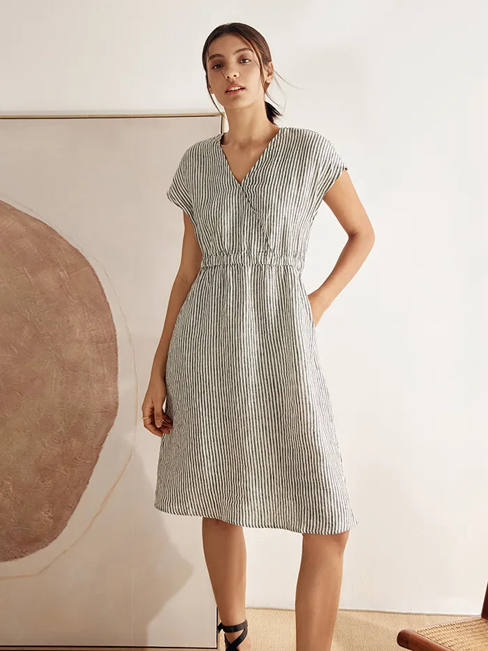 Sleeveless Elastic Waist Midi Dress – Mint