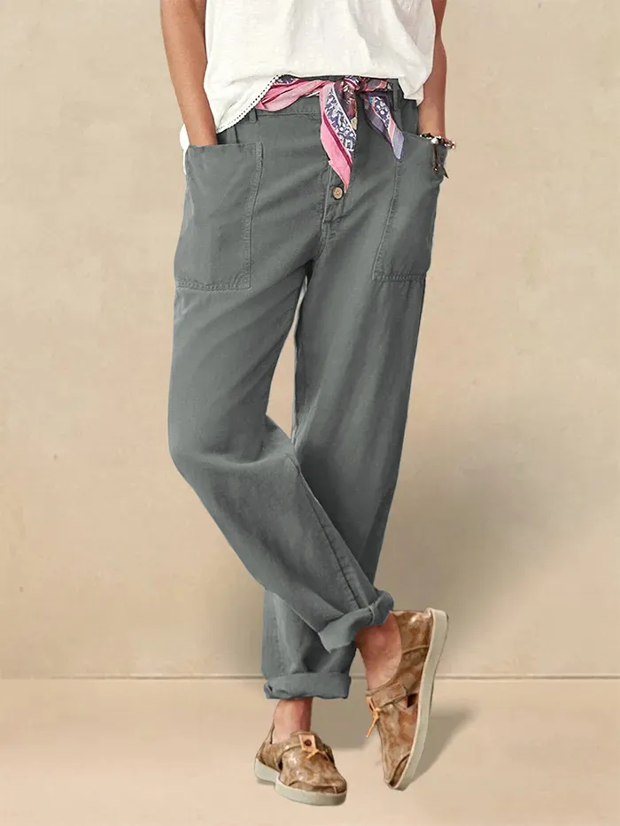 Button fly high waist pants – Bab