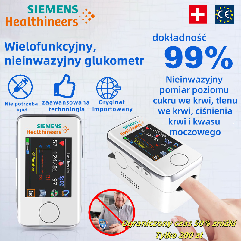 🌈Innowacja technologiczna w badaniach medycznych w 2025 roku: przenośny, bezbolesny i nieinwazyjny glukometr firmy Siemens, dzięki któremu monitorowanie poziomu cukru we krwi nigdy nie było tak proste!