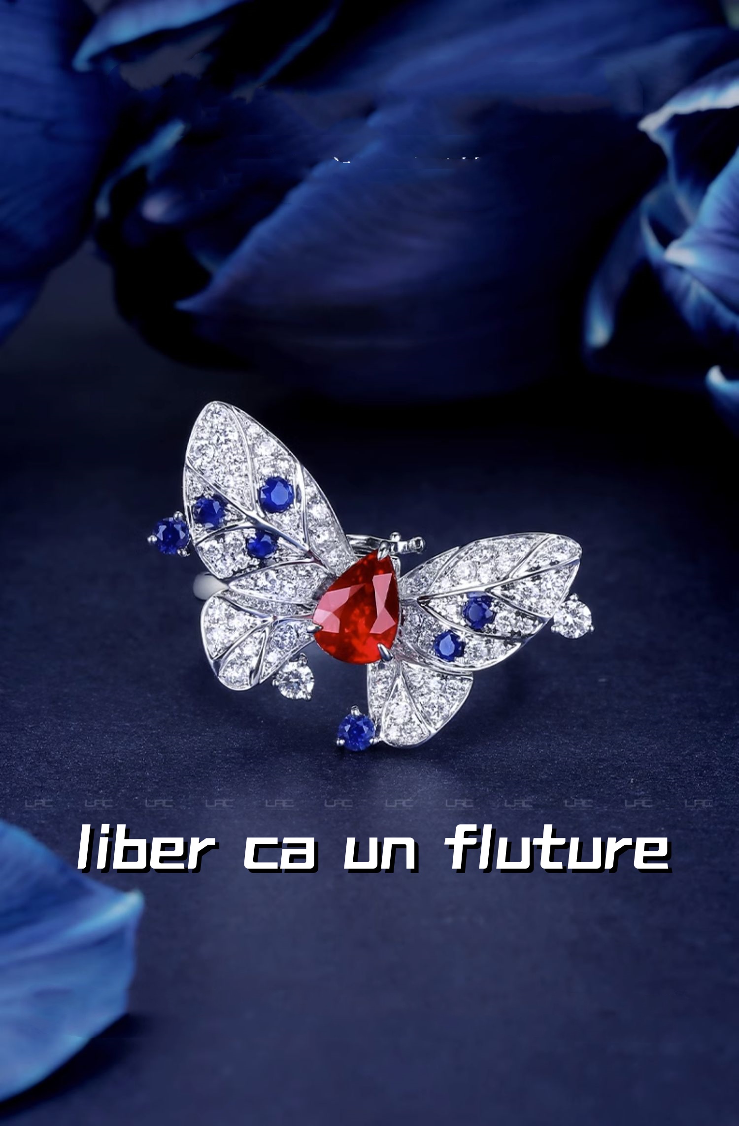 inel fluture simbolizând libertatea