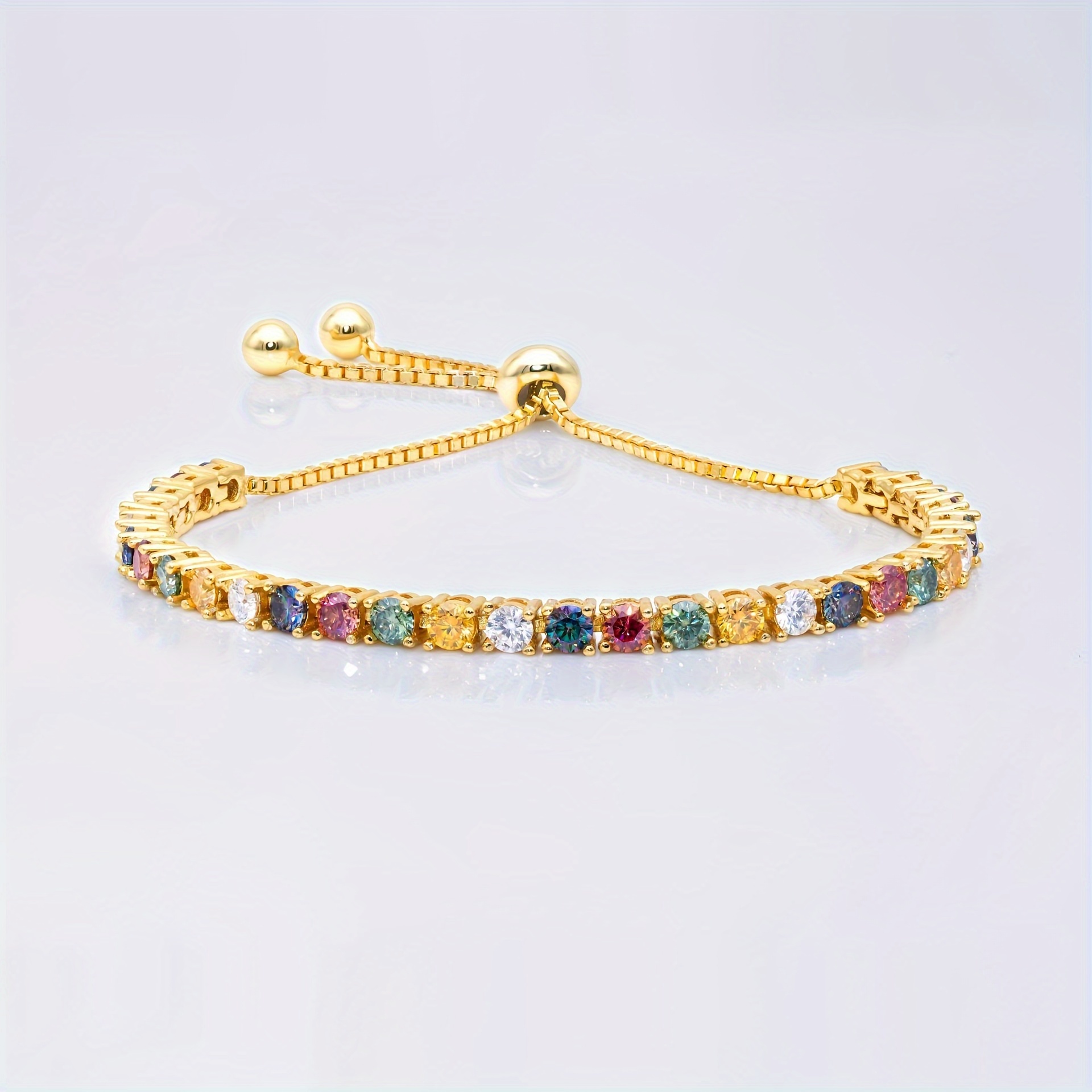 Brățară de tenis Moissanite 11CT Placat cu aur de 18K Argint 925 tăiat rotund D Culoare VVS1 Brățări clasice cu diamante Moissanite Pentru Femei Bărbați Fete Băieți