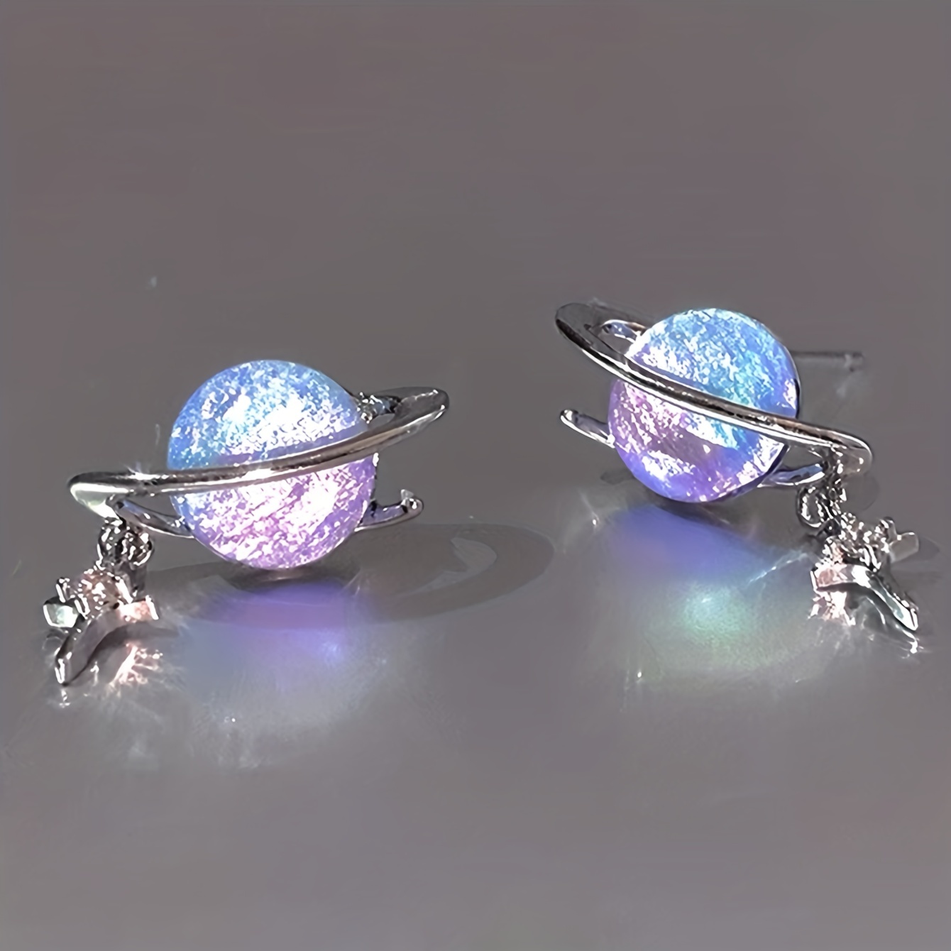 Planet Design Star Pandantiv Sparkling Zircon Încrustat Cercei Pandantiv Elegant Stil Simplu Cadou rafinat pentru femei
