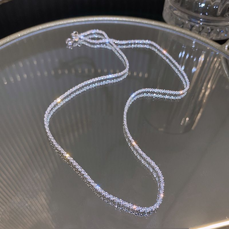 🔥 Colier cu lanț de claviculă din argint sterling 2024, noul lanț versatil din argint sterling