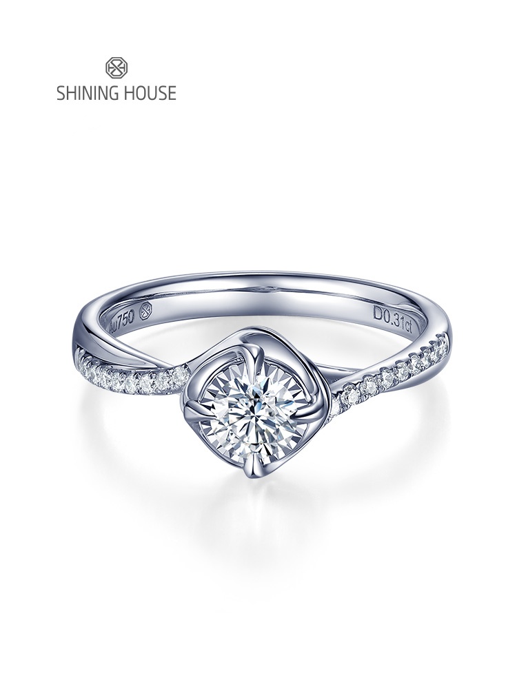 Diamond Family 18K zlatý diamantový prsteň srdiečka GIA 30 minút ružový bozk