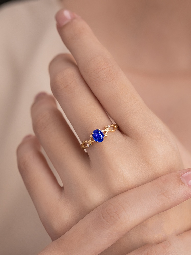 Inel din safir natural de 14k