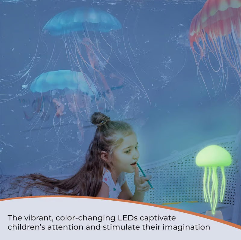 LED gradiens úszómedúza környezeti fény éjszakai lámpa