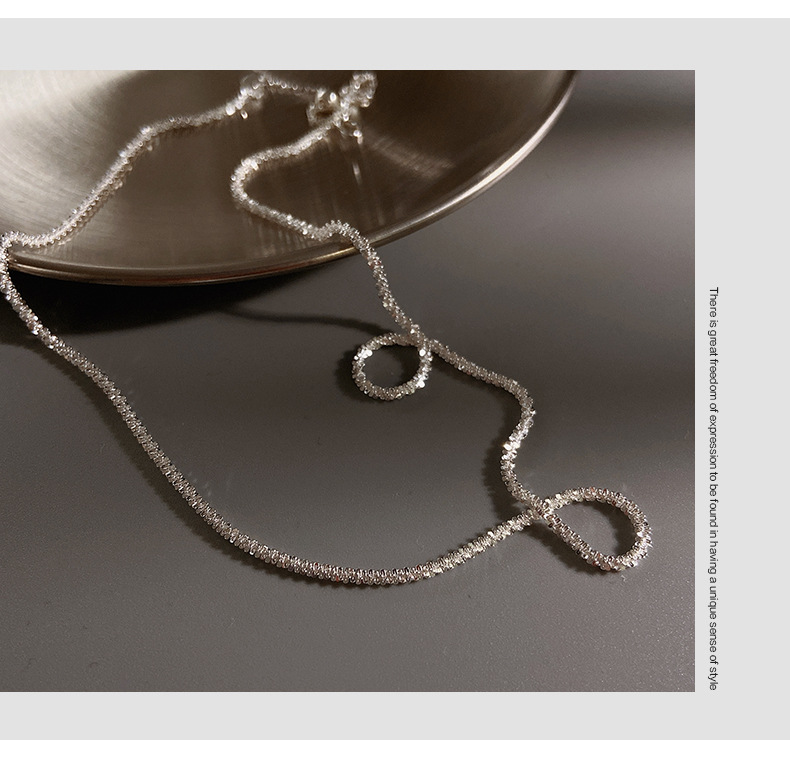 🔥 Colier cu lanț de claviculă din argint sterling 2024, noul lanț versatil din argint sterling