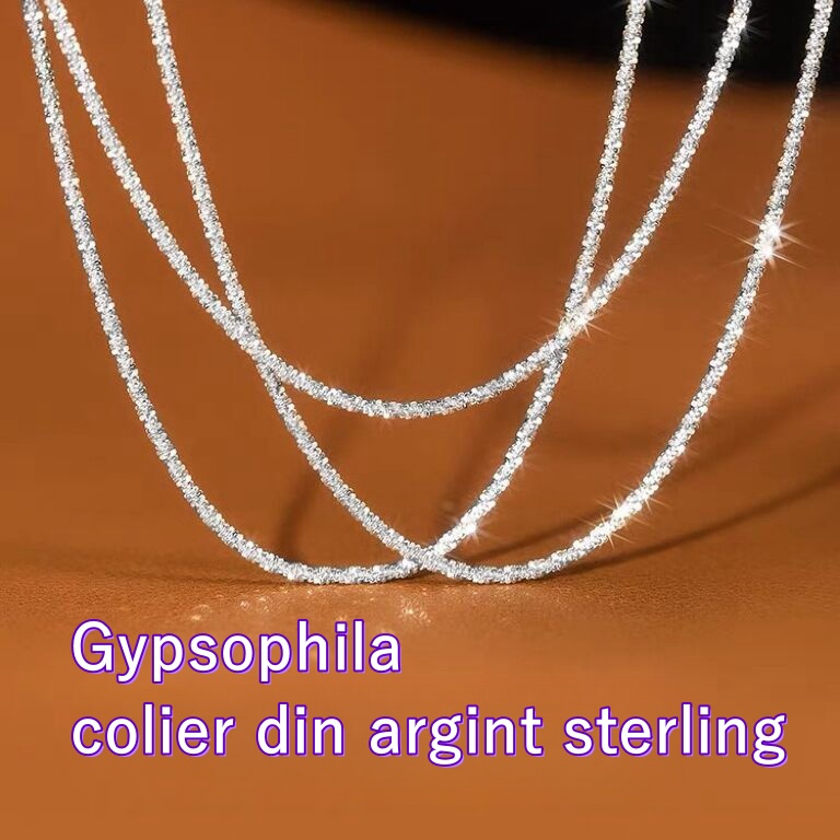 🔥 Colier cu lanț de claviculă din argint sterling 2024, noul lanț versatil din argint sterling