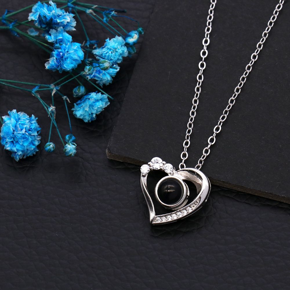 💎Colier personalizat cu proiecție foto - inimă