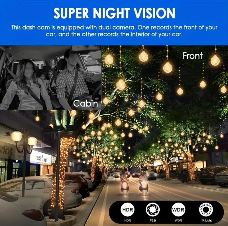 dash cam 3 16 inch black box car night vision dvr vehicle mirror video camera recorder dash cam front built in camera sensor hd night vision car dvr details 2