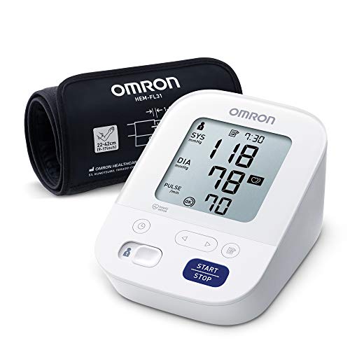 Inteligentny automatyczny ciśnieniomierz OMRON X4, klinicznie sprawdzony pod kątem stosowania u diabetyków lub kobiet w ciąży, Bluetooth i bezpłatna aplikacja na smartfony z systemem iOS/Android z mankietem Intelli Wrap