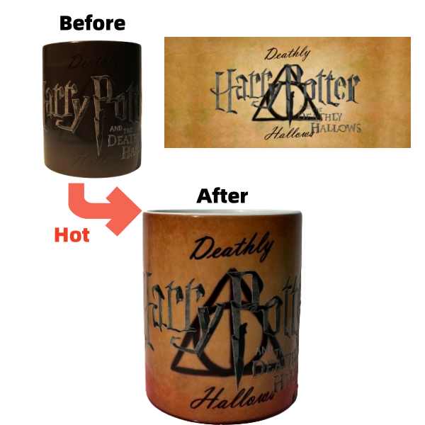 Harry Potter Magic Mug - Free the Houseelves Coffee Mug  Porcelain Colour Changing Cup 320 ml: Coffee Cups & Mugs