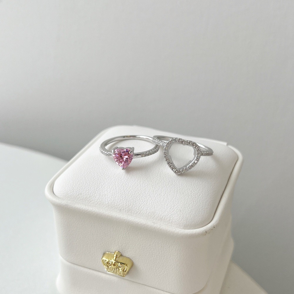 Twinkglo™ Love Zircon Ring Set