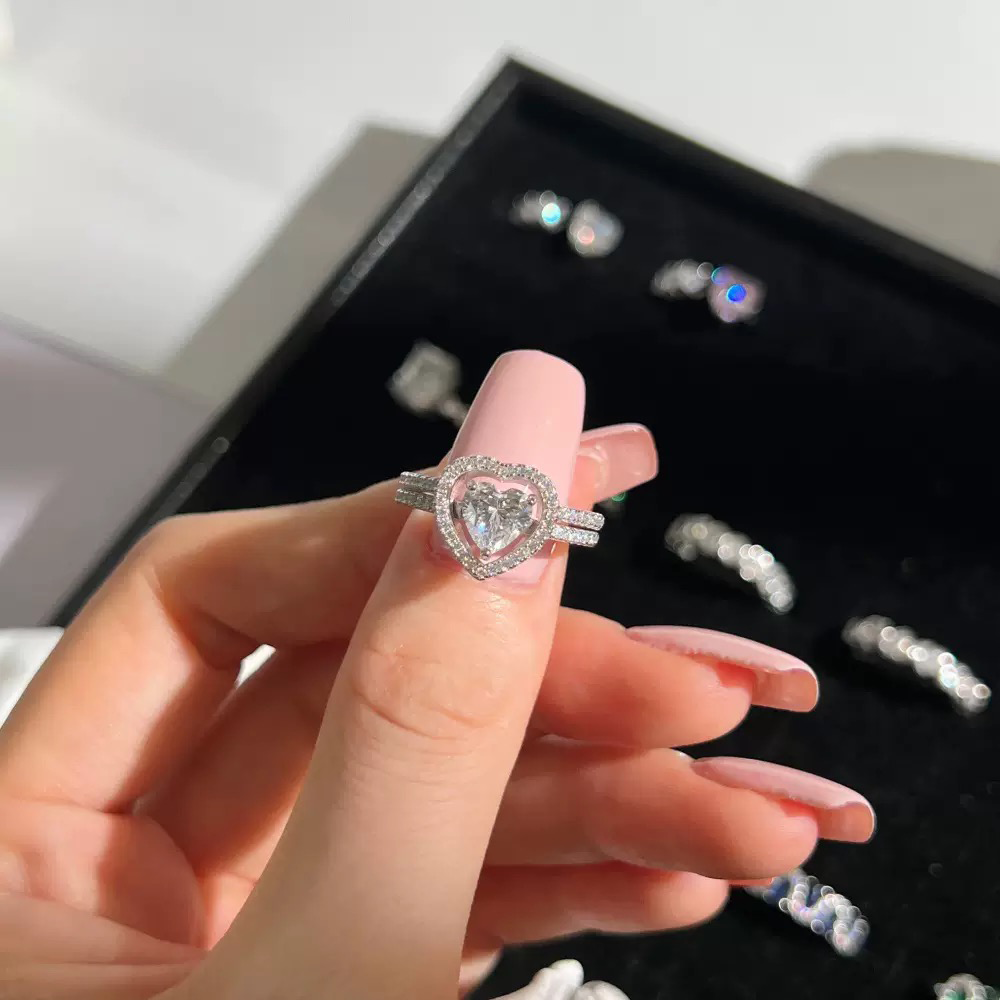 Twinkglo™ Love Zircon Ring Set