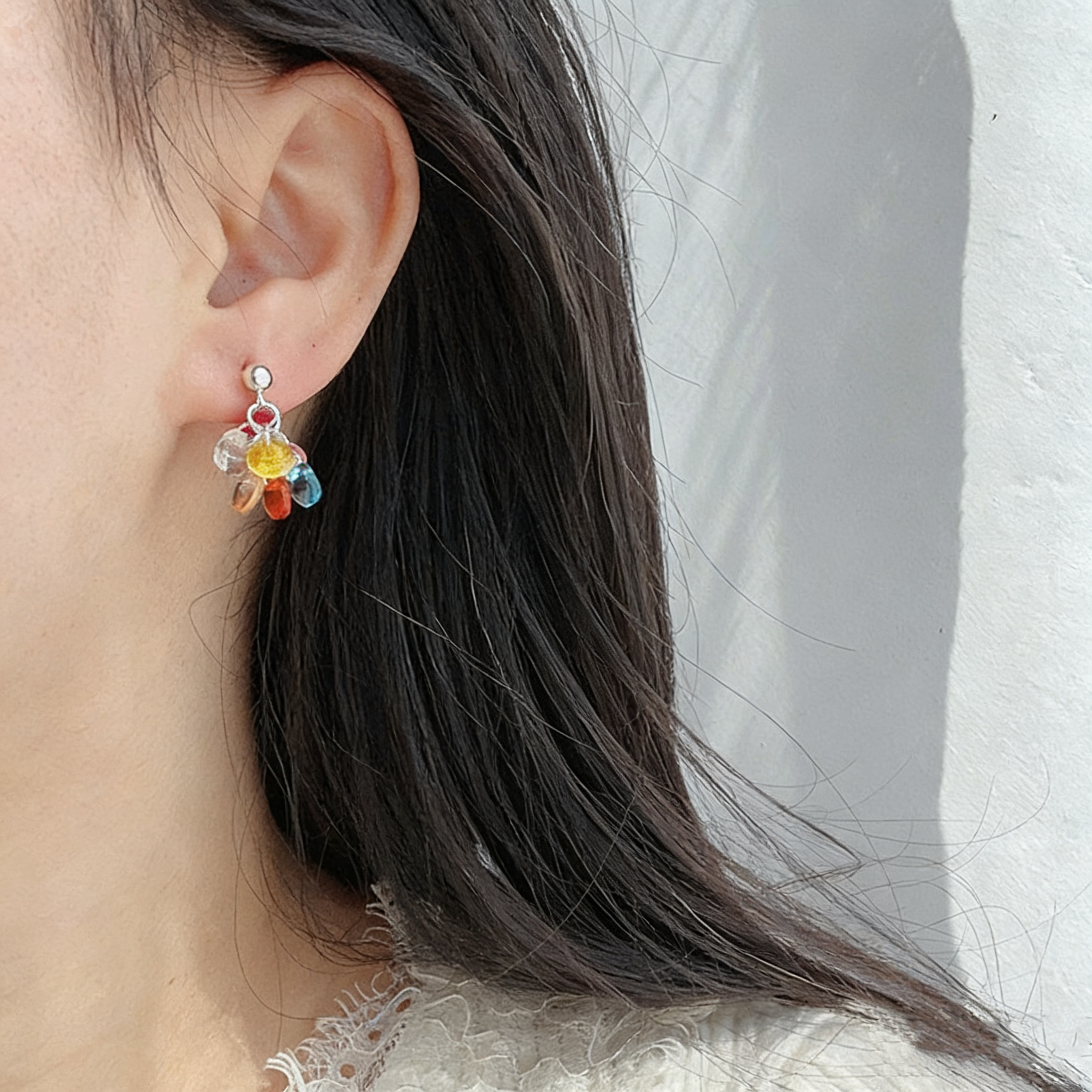Twinkglo™ Handmade Multicolor Crystal Cluster Stud Earrings