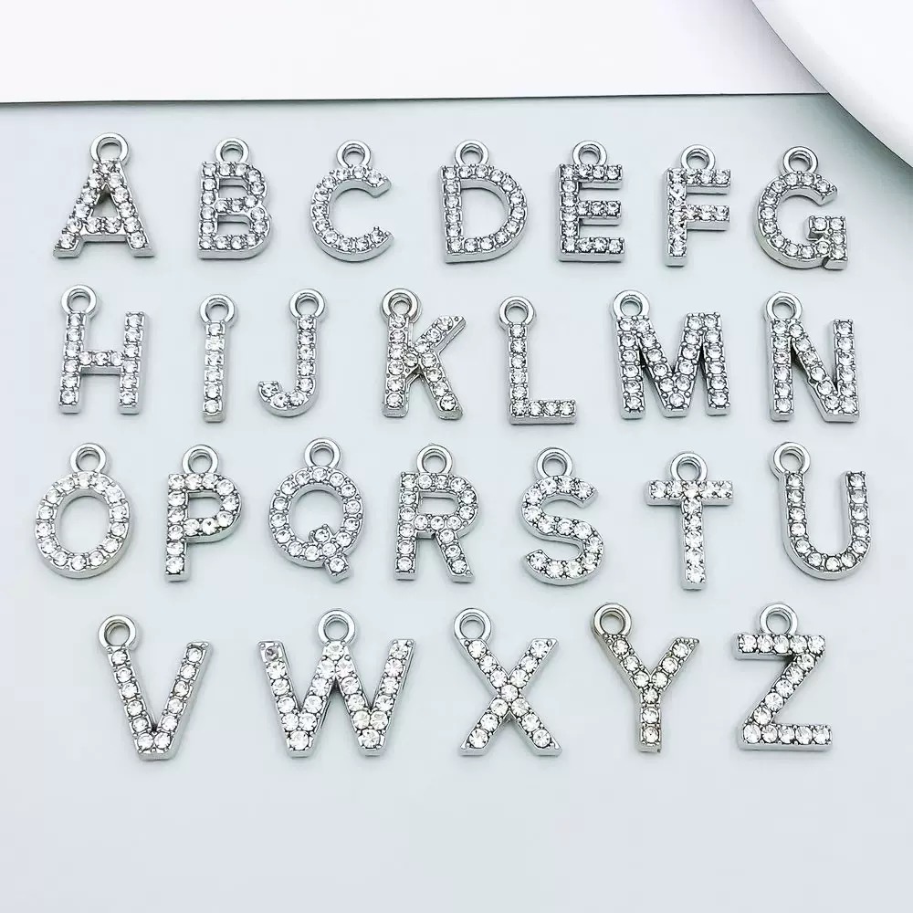 Mystery-style Custom Initial Pearl Christmas Tree Charm