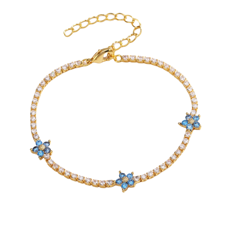 Twinkglo™ Colorful flower bracelet zircon