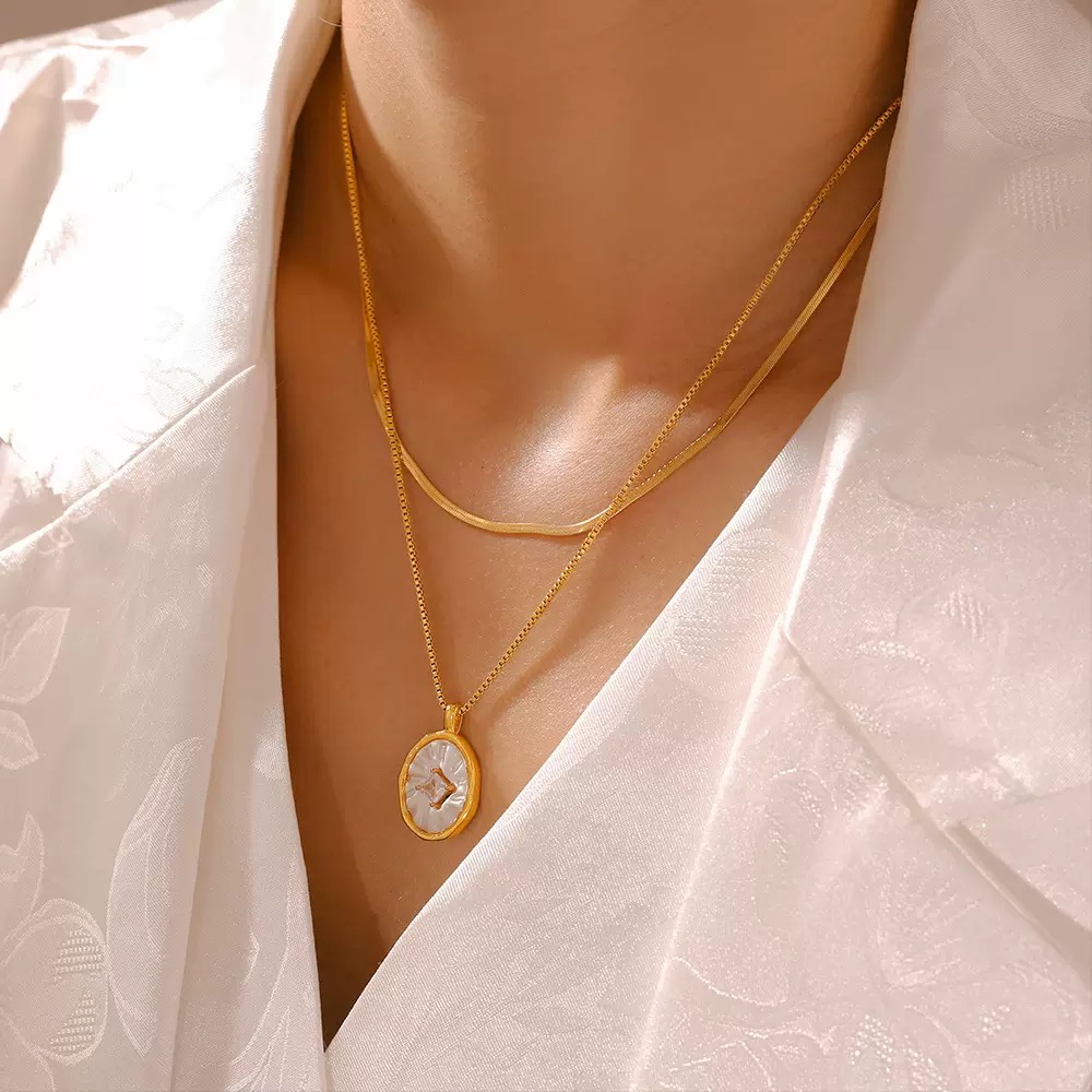 Twinkglo™ Beimu zircon stacking necklace 