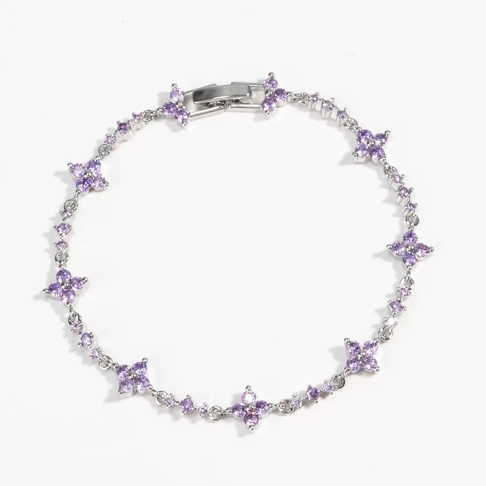 Twinkglo™  flowers Bracelet Zircon 