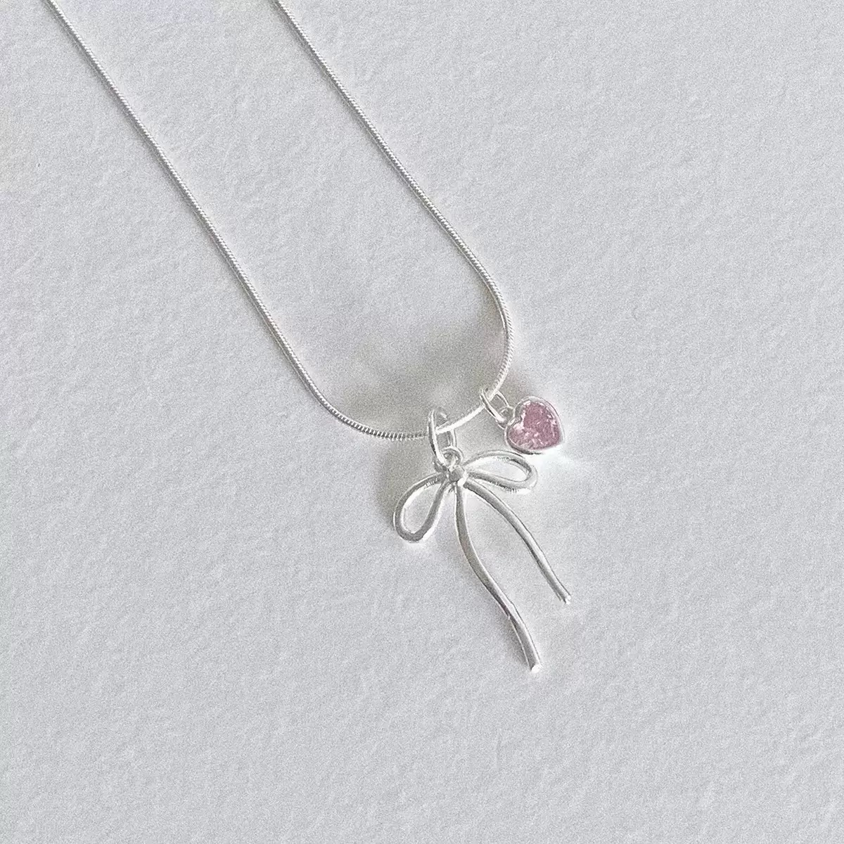 Twinkglo™ Pink love zircon pendant necklace
