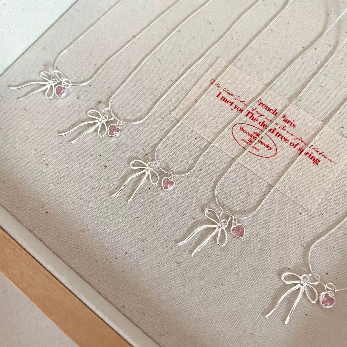 Twinkglo™ Pink love zircon pendant necklace