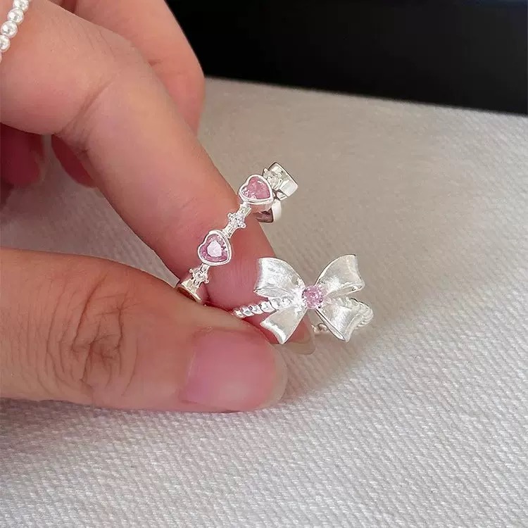 Twinkglo™ Love Zircon open Ring Set