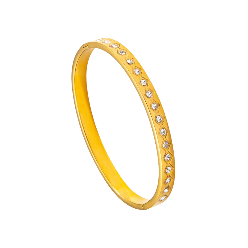 Twinkglo™  Minimally designed open bracelet Zircon 