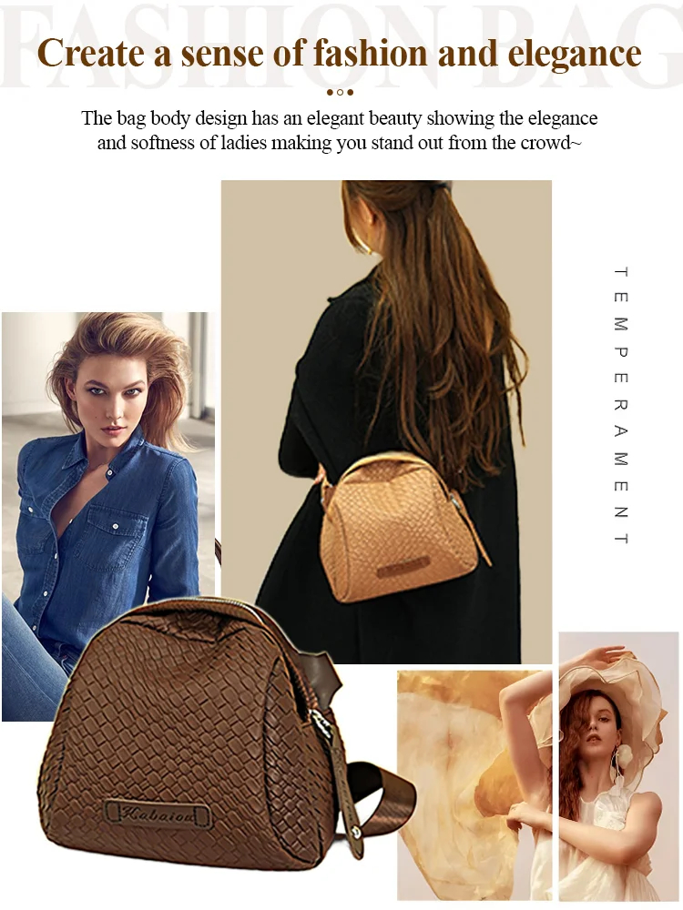 🔥Último dia com 50% de desconto🔥🌟Bolsa de concha de couro bovino de grande capacidade para tecelagem manual👜