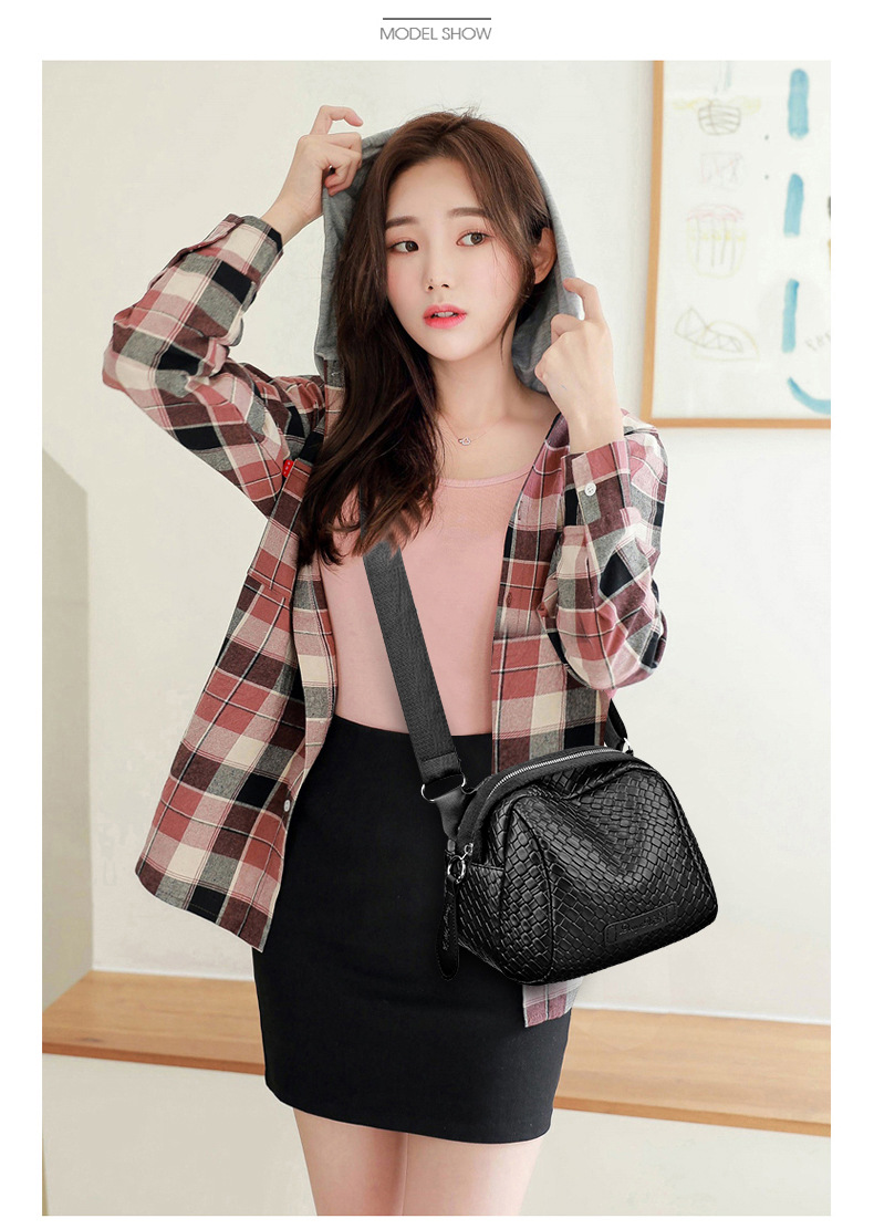 🔥Último dia com 50% de desconto🔥🌟Bolsa de concha de couro bovino de grande capacidade para tecelagem manual👜