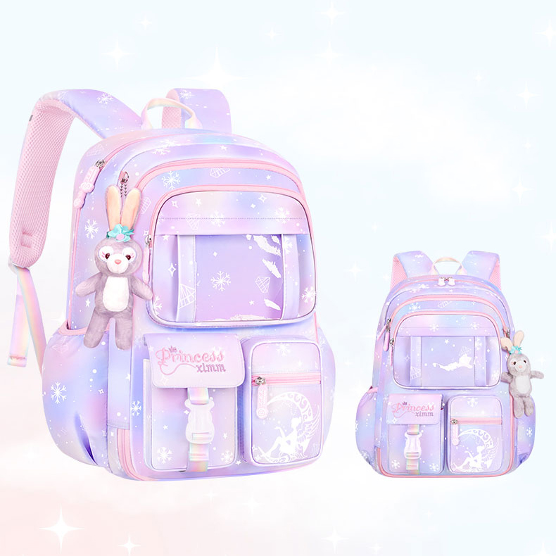 O design de abertura lateral da geladeira é uma mochila sonhadora leve, espaçosa e que reduz o peso para crianças da 1ª à 6ª série (edição limitada)