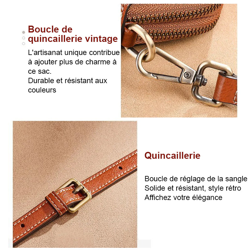 BOLSA TIRACOLO MINI DE COURO MACIO